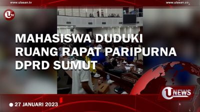 [Video] Tolak Perppu Cipta Kerja, Mahasiswa Duduki Gedung DPRD SUMUT