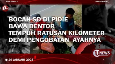 [Video] Bocah SD di Pidie Bawa Bentor Tempuh Ratusan Kilometer Demi Pengobatan Ayahnya