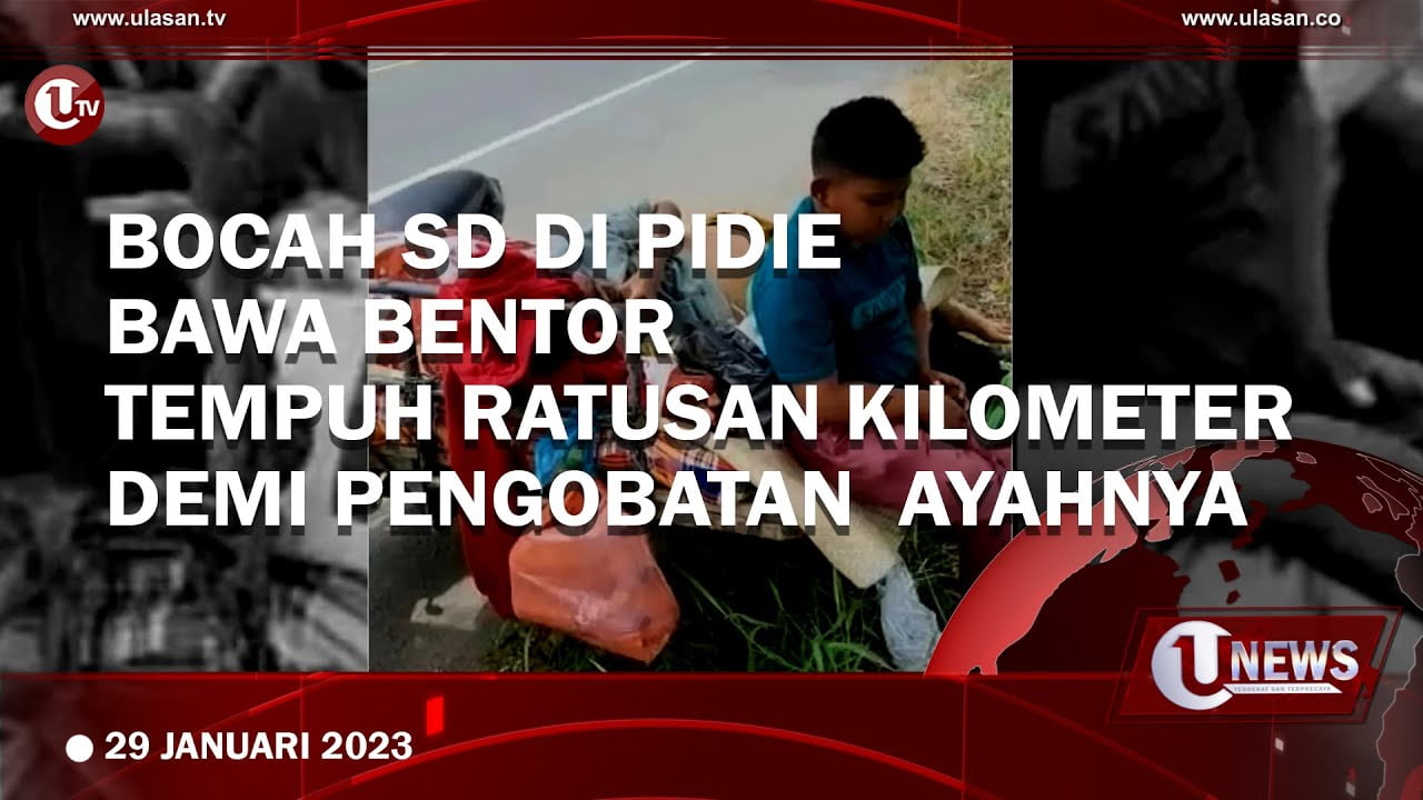 [Video] Bocah SD di Pidie Bawa Bentor Tempuh Ratusan Kilometer Demi Pengobatan Ayahnya