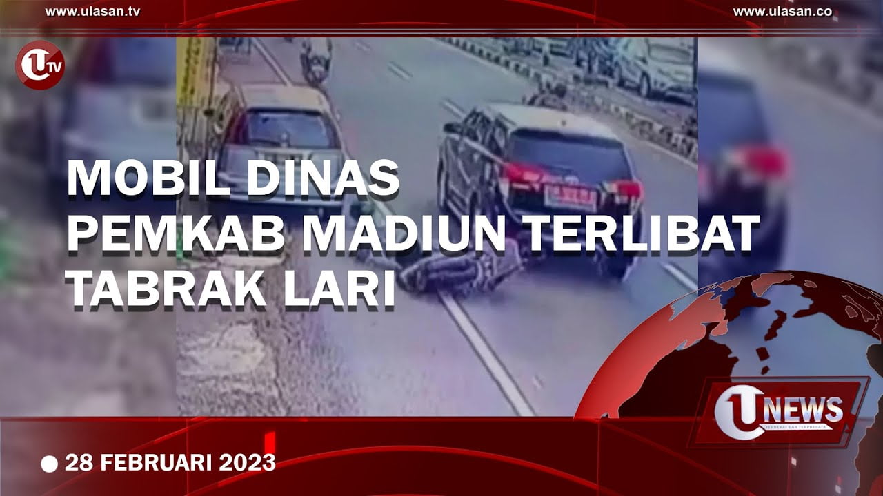 Mobil Dinas Pemkab Madiun Kabur Usai Tabrak Pemotor