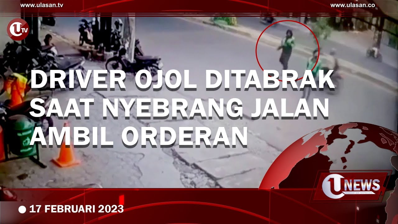 Driver Ojol Ditabrak Pengendara Motor Saat Menyebrang Jalan
