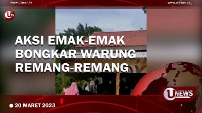 [Video] Meresahkan, Sejumlah Emak-Emak Bongkar Warung Remang
