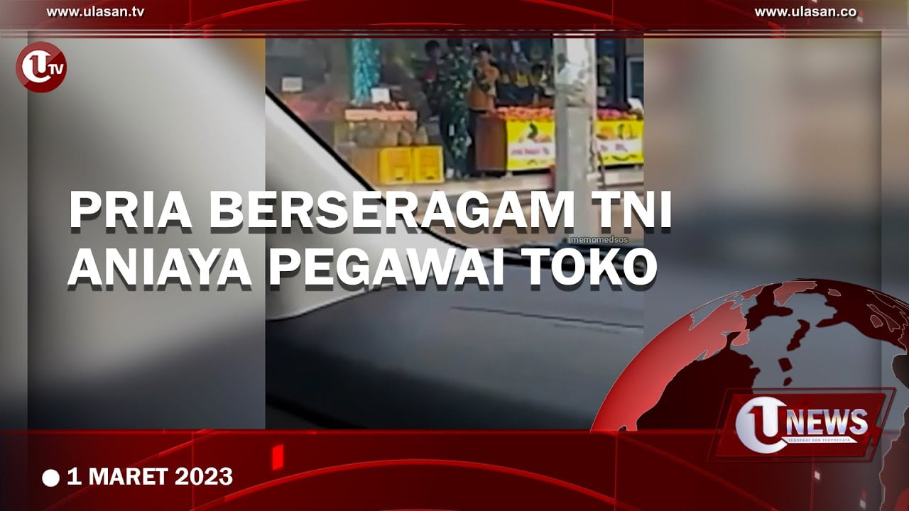 [Video] Pria Berseragam TNI Aniaya Pegawai Toko Buah di Depok