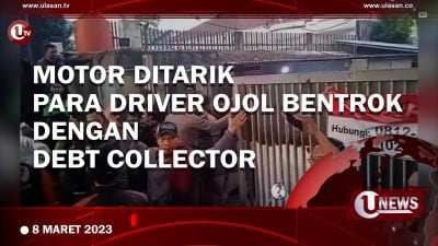 [Video] Ratusan Driver Ojol Bentrok Dengan Debt Collector