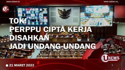 [Video] DPR Sahkan Perppu Cipta Kerja Jadi Undang-Undang
