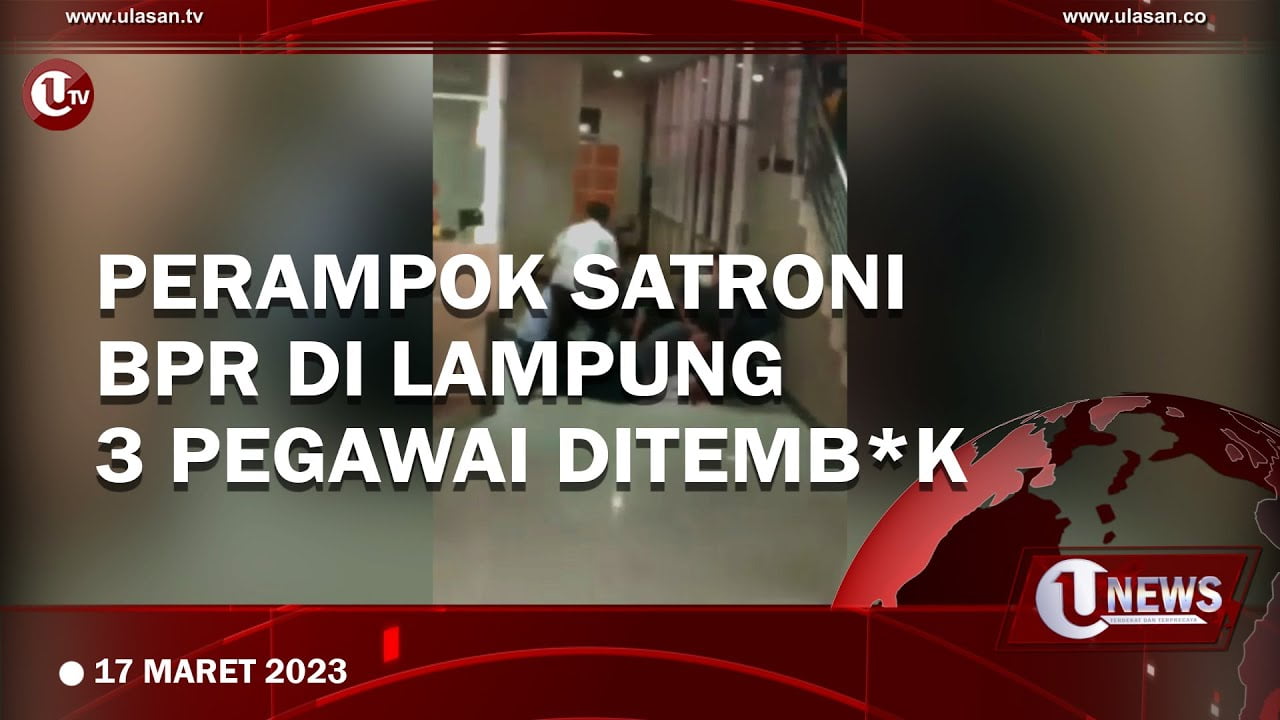Perampok Bersenjata Api Beraksi di BPR Arta Kedaton Lampung