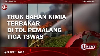 [Video] Truk Bahan Kimia kecelakaan dan Terbakar di Tol Pemalang