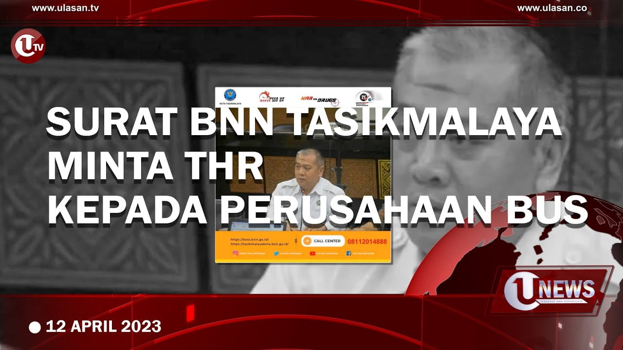 Heboh, Surat Permintaan THR BNN Tasikmalaya Kepada Perusahaan Bus