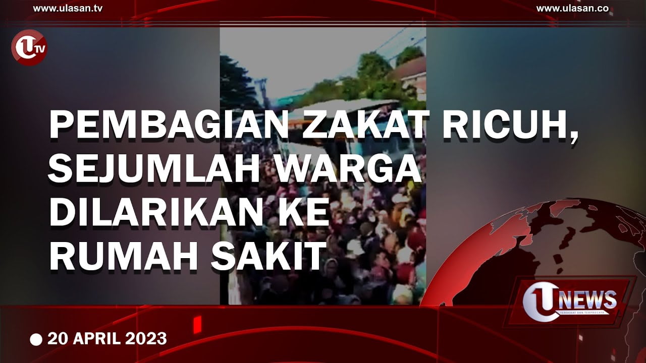 [Video] Warga Berdesakan Demi Dapat Zakat dari Pengusaha Bus