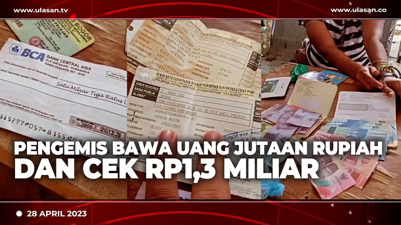 [Video] Pengemis di Bogor Bawa Cek Rp1,3 Miliar