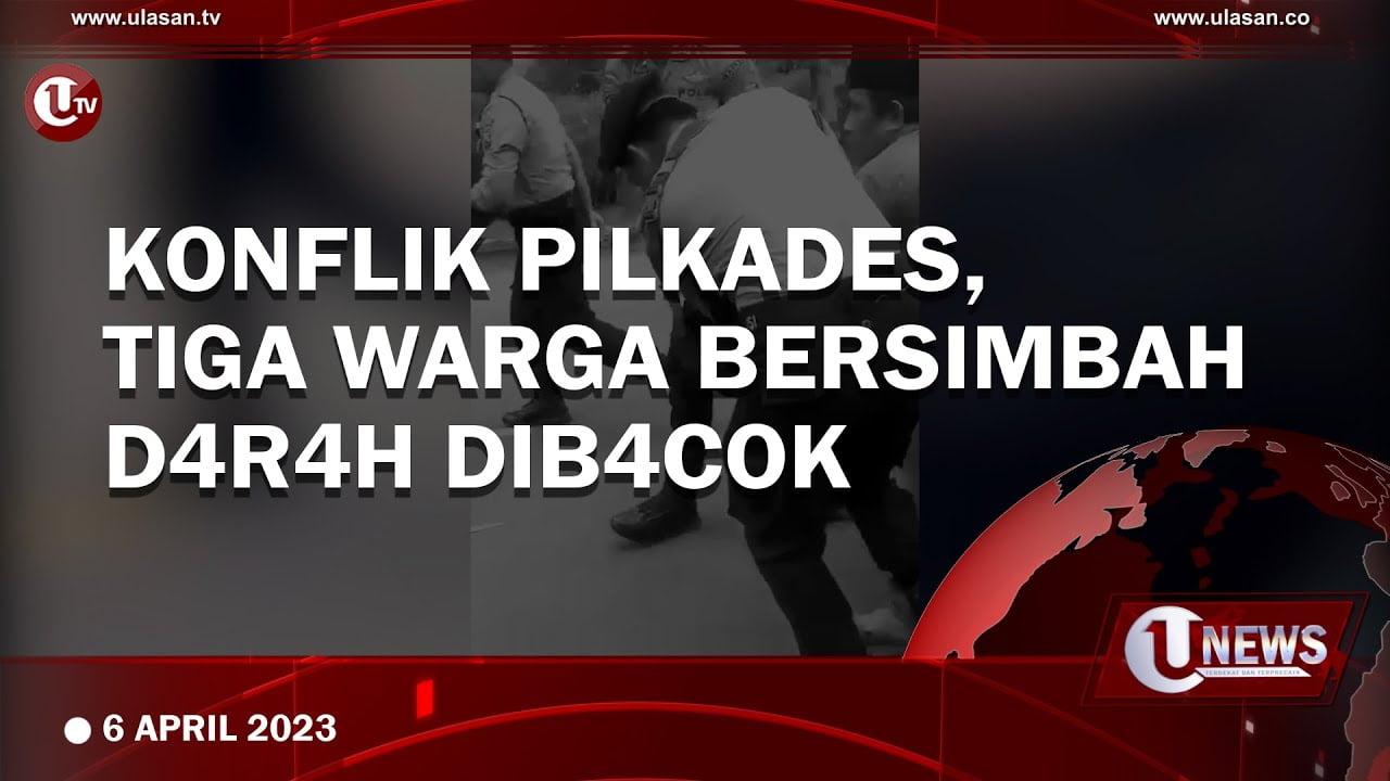 Tiga Warga Bersimbah Darah Dibacok Pendukung Calon Kades