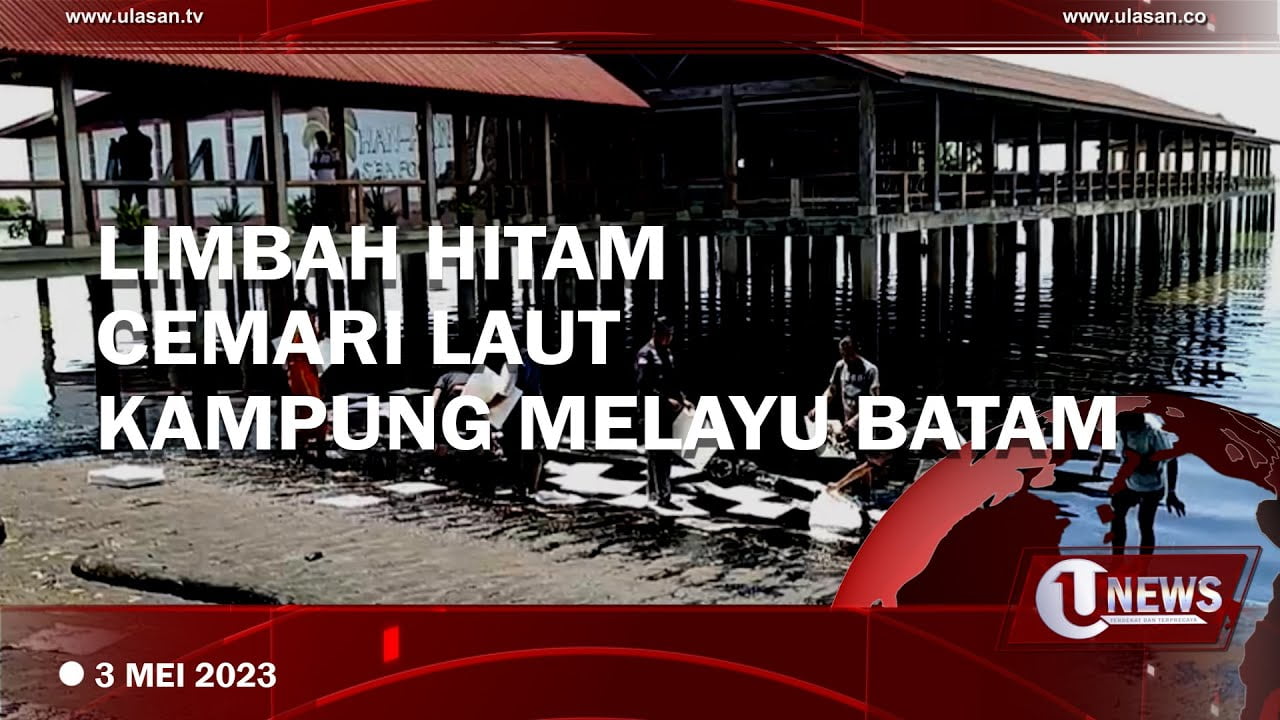 Limbah Hitam Cemari Laut Kampung Melayu Batam