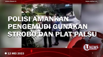 [Video] Polisi Amankan Pengemudi Mobil Gunakan Strobo dan Plat Dinas Palsu