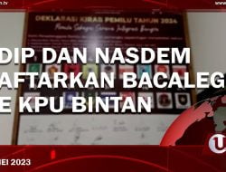 [Video] PDIP dan Nasdem Daftarkan Bacaleg ke KPU Bintan