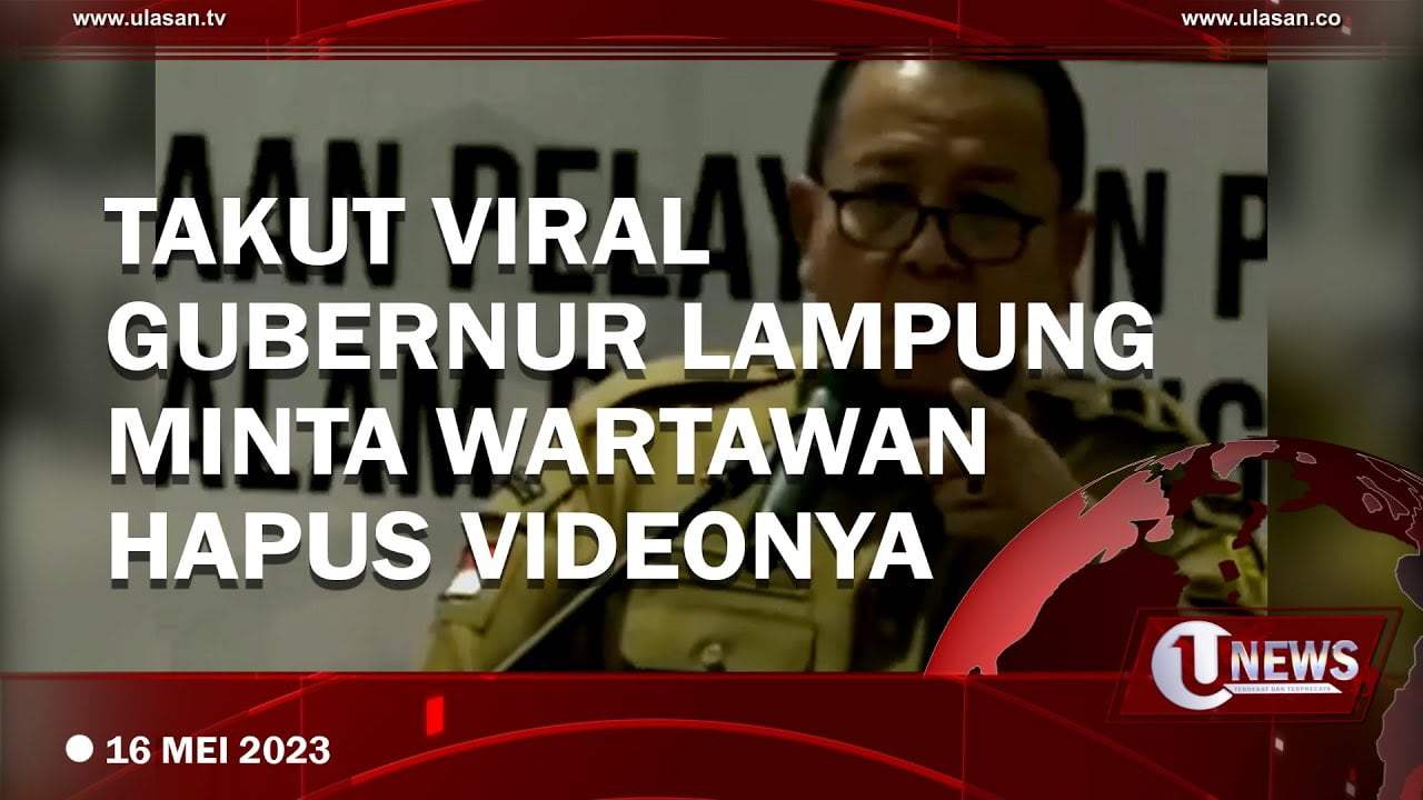 Takut Viral, Gubernur Lampung Larang Wartawan Rekam Kegiatannya