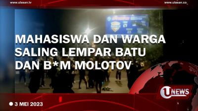 [Video] Demo Mahasiswa di Makassar Berujung Bentrok dengan Warga