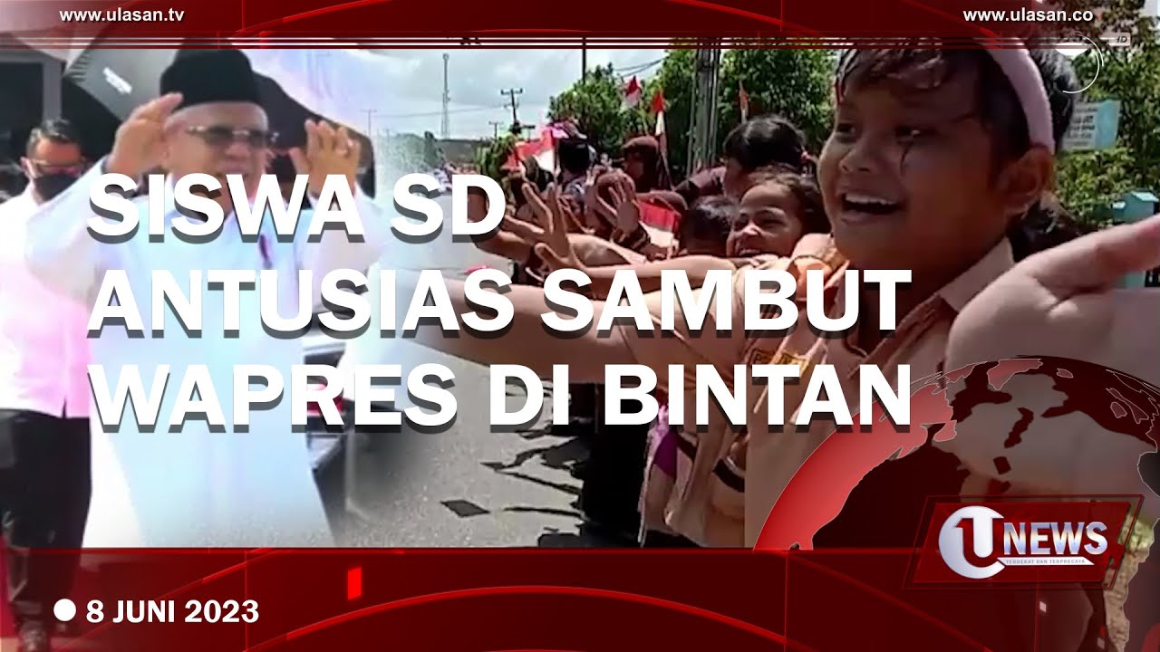 Siswa SD di Bintan Antusias Sambut Kedatangan Wapres Ma'ruf Amin