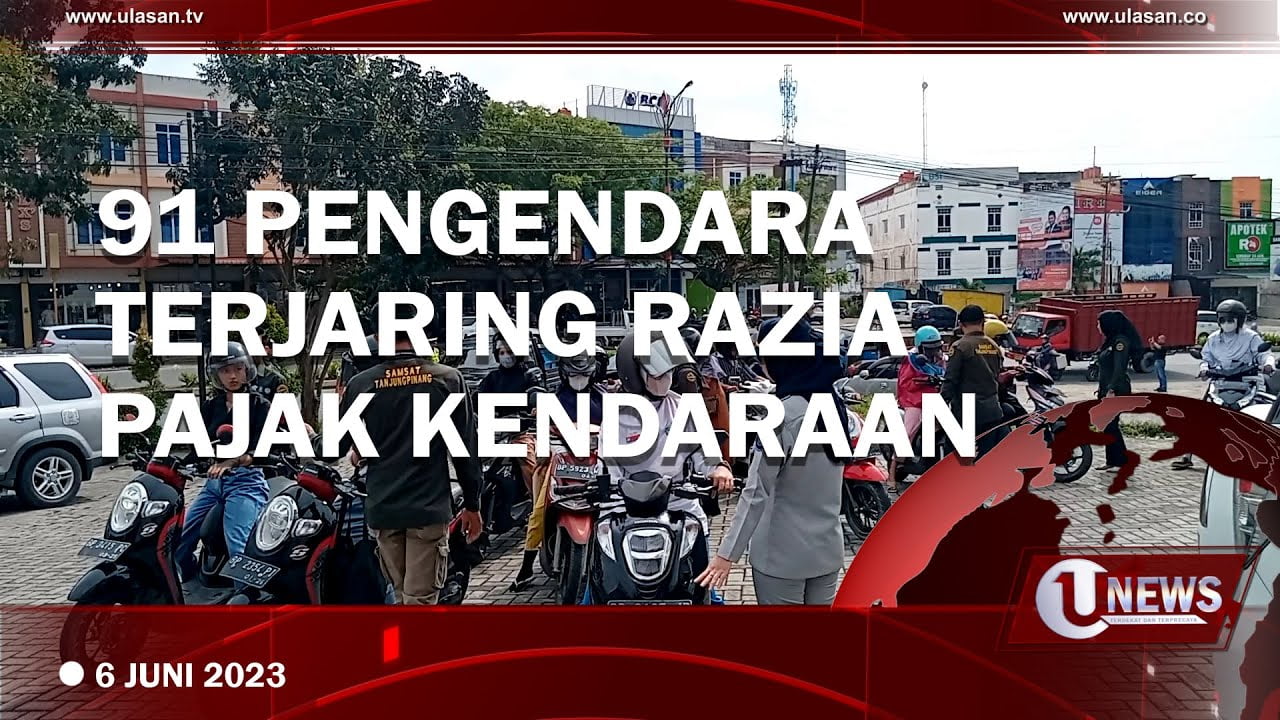 [Video] 91 Pengendara Terjaring Razia Pajak Kendaraan