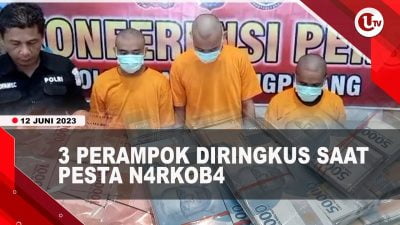 [Video] Tiga Perampok Swalayan Diringkus Saat Pesta Narkoba di Hotel