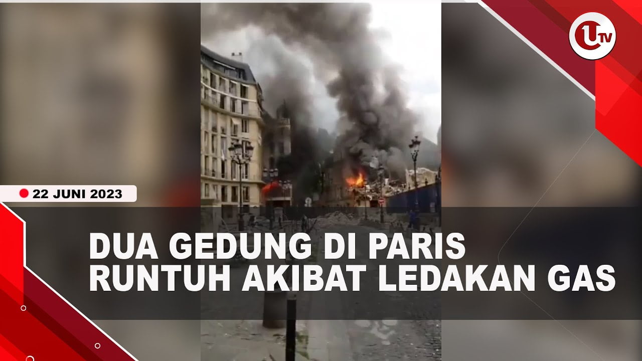 [Video] Gedung Sekolah Mode dan Desain di Paris Runtuh Akibat Ledakan Gas