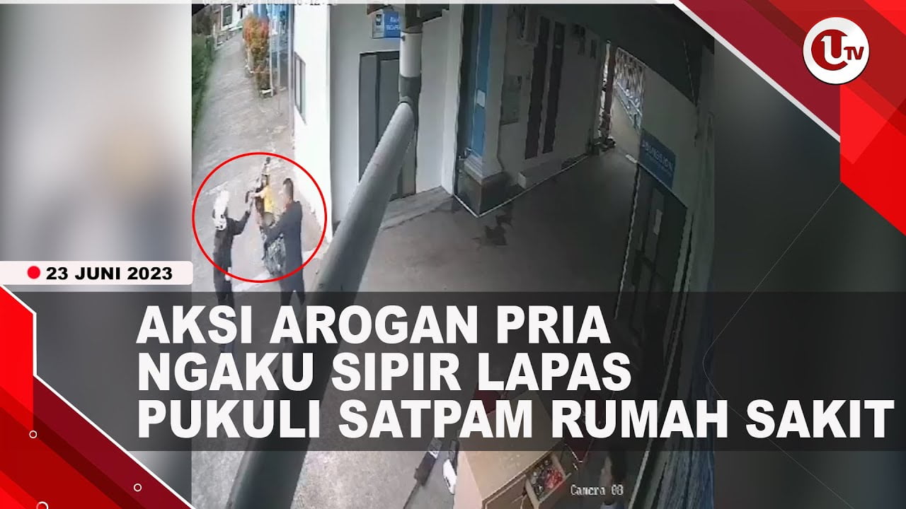 [Video] Mengaku Sipir, Seorang Pria Pukuli Satpam Rumah Sakit