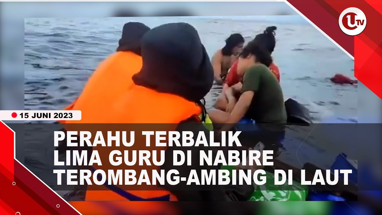 Perahu Motor yang Bawa Guru di Nabire Terbalik di Tengah Laut