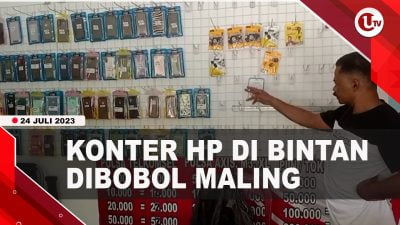 [Video] Konter Hanphone di Bintan Dibobol Maling, Uang Rp4 Juta Raib | U-NEWS