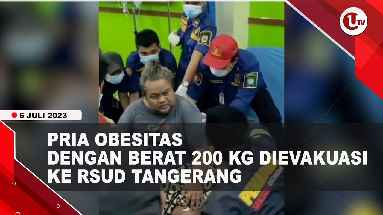 [Video] Pria Obesitas dengan Bobot 200Kg Dievakuasi Menggunakan Troli