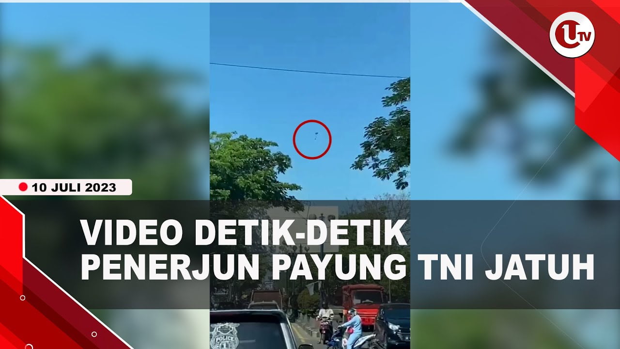 [Video] Penerjun Payung TNI Terjun Bebas