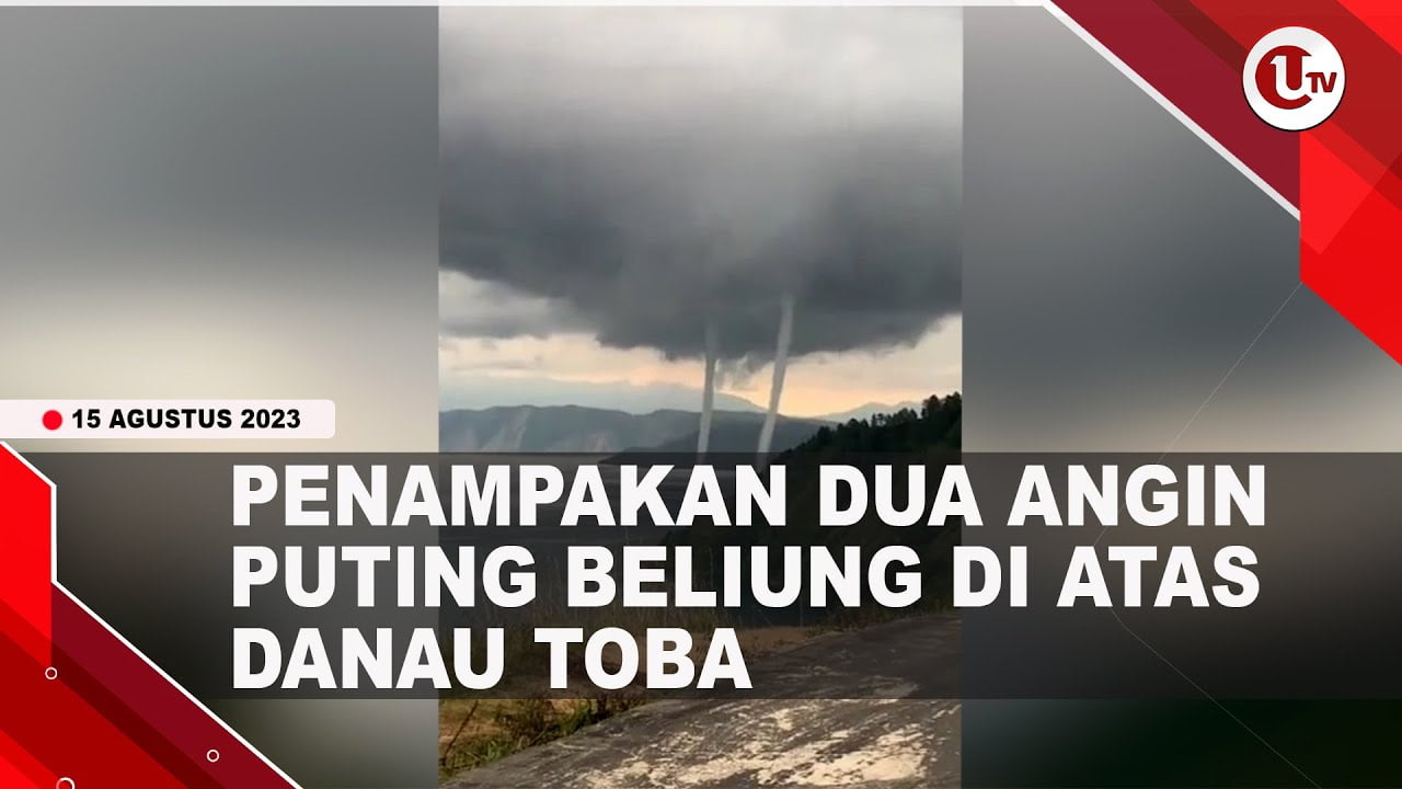 [Video] Viral, Penampakan Dua Angin Puting di Atas Danau Toba | U-NEWS