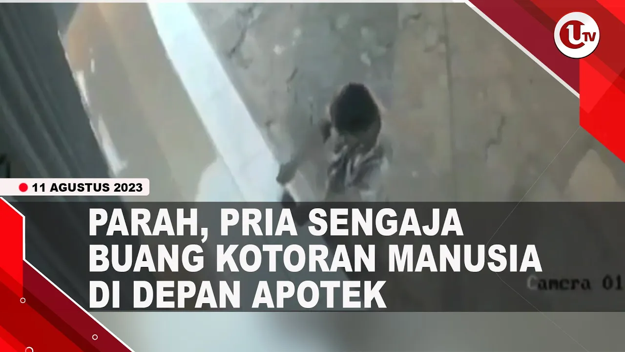 [Video] Pria Tak Dikenal Buang Kotoran Manusia di Depan Apotek | U-NEWS