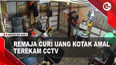 [Video] Terekam CCTV, Aksi Remaja Gondol Uang Kotak Amal di Warung Santan | U-NEWS