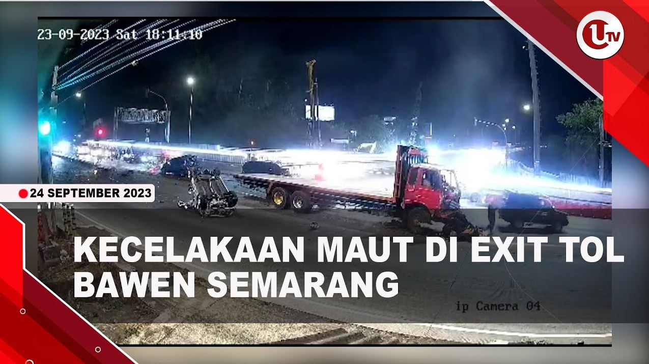 [Video] Truk Tabrak 4 Mobil dan 20 Motor di Exit Tol Bawen | U-NEWS