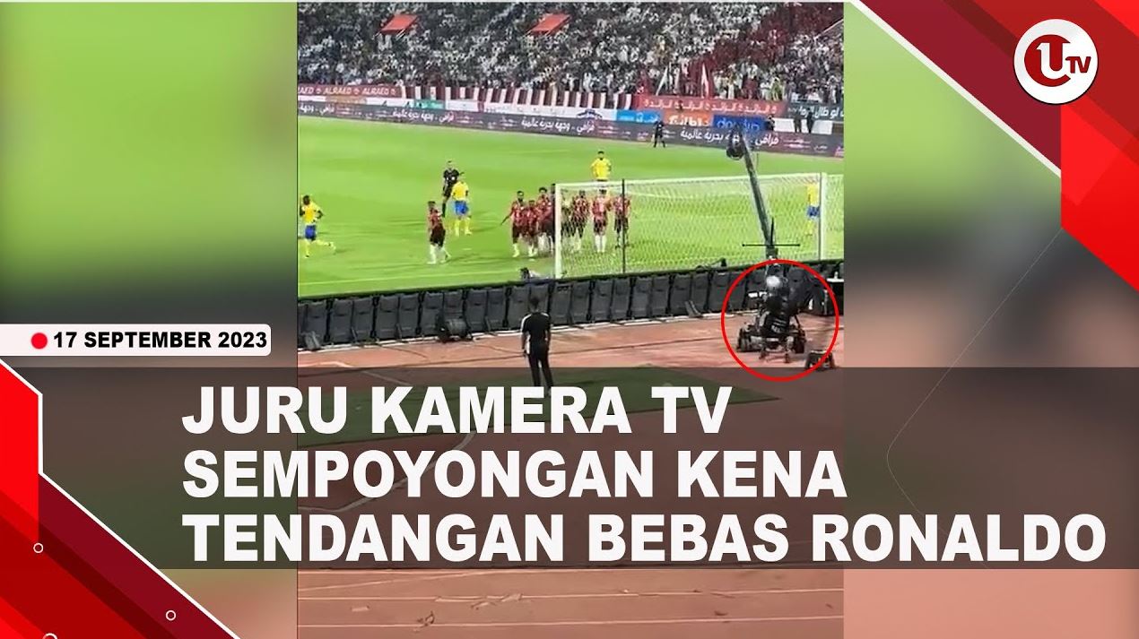 [Video] Tendangan Bebas Ronaldo Hantam Kepala Juru Kamera TV | U-NEWS