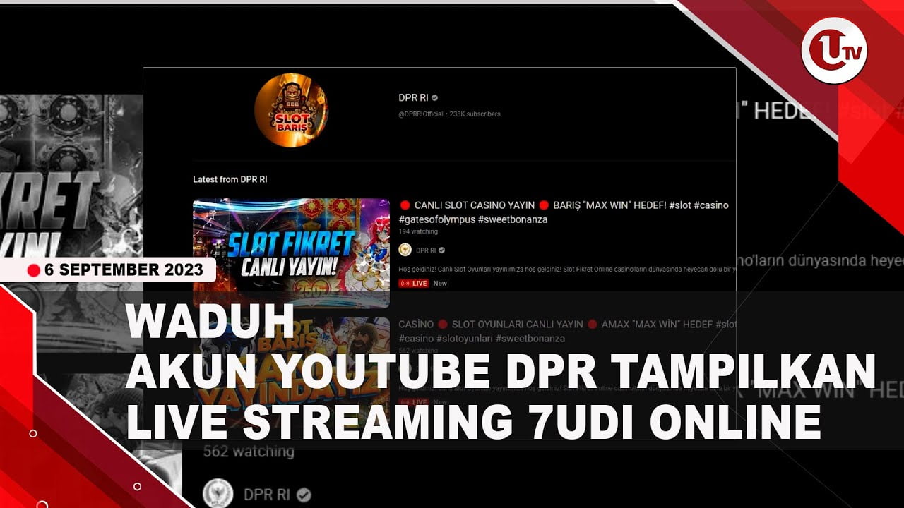 [Video] Akun Youtube DPR Diretas Tampilkan Live Streaming Judi Online | U-NEWS
