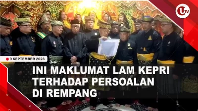 [Video] 6 Poin Maklumat LAM Kepri Soal Pengosongan Lahan di Rempang