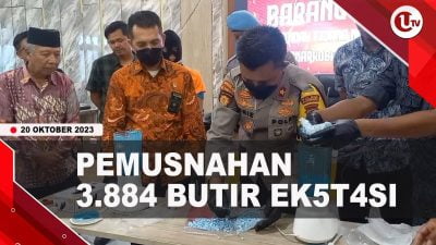 [Video] Polres Karimun Musnahkan 3.884 Butir Ekstasi | U-NEWS