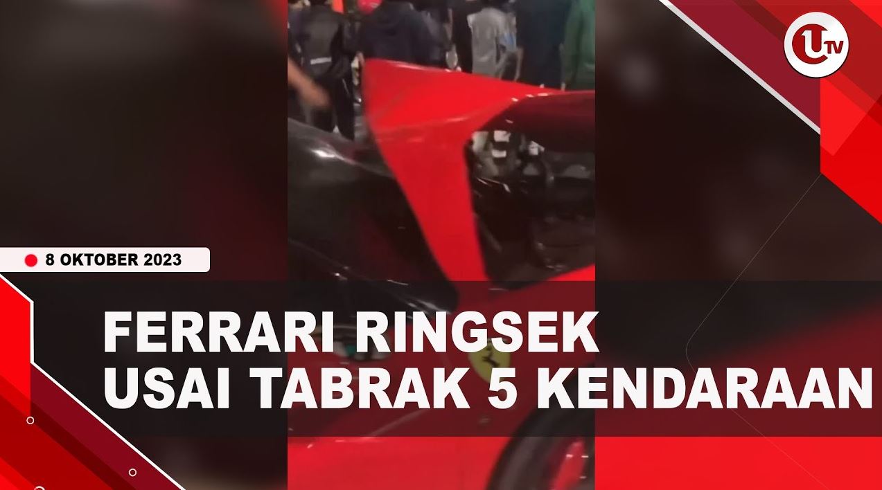 [Video] Ferrari Tabrak 5 Kendaraan, Tiga Pengendara Luka-Luka | U-NEWS