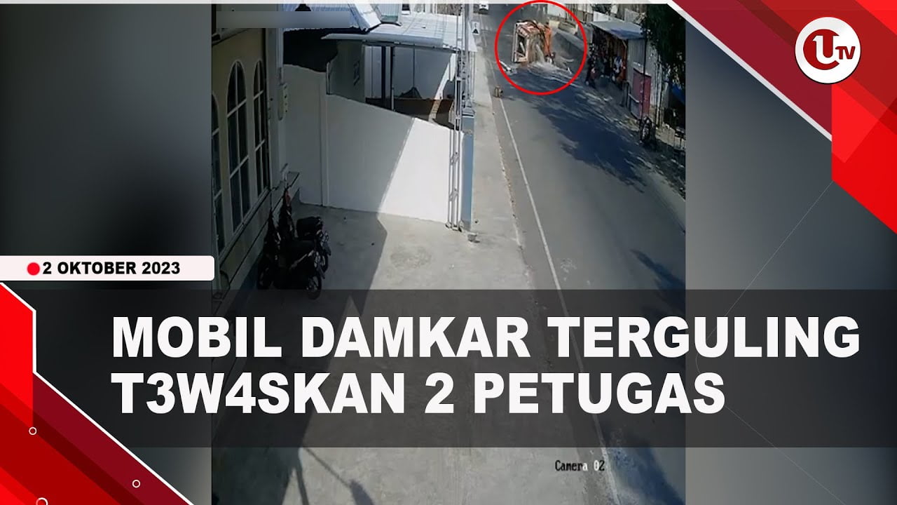 [Video] Mobil Damkar Terguling Saat Menuju Lokasi Kebakaran | U-NEWS