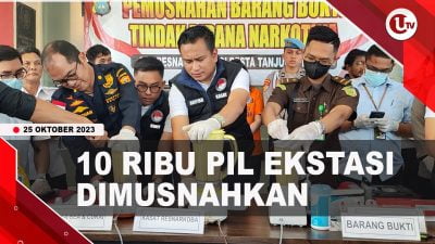 [Video] Polresta Tanjungpinang Musnahkan 10 Ribu Pil Ekstasi