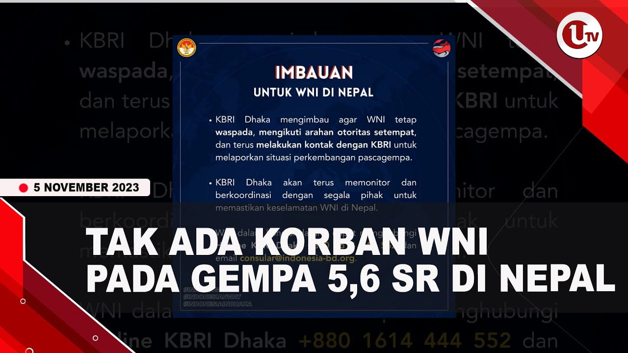 [Video] Belum Ada Laporan Korban, WNI di Nepal Diminta Waspada