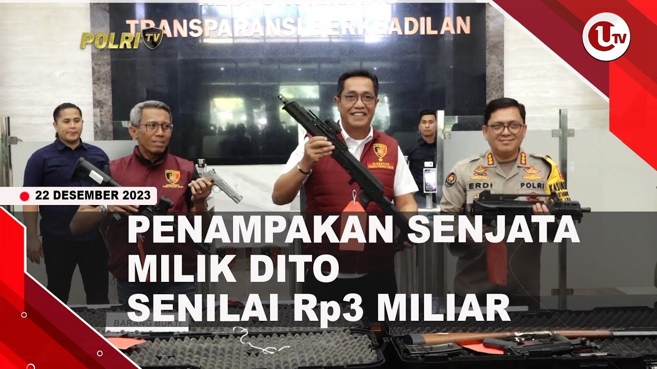 [Video] Bareskrim Ungkap Nilai 12 Senjata Ilegal Dito Mahendra | U-NEWS
