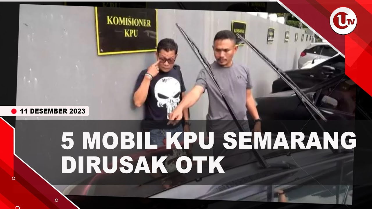[Video] 11 Mobil di Gedung KPU Semarang Dirusak OTK | U-NEWS