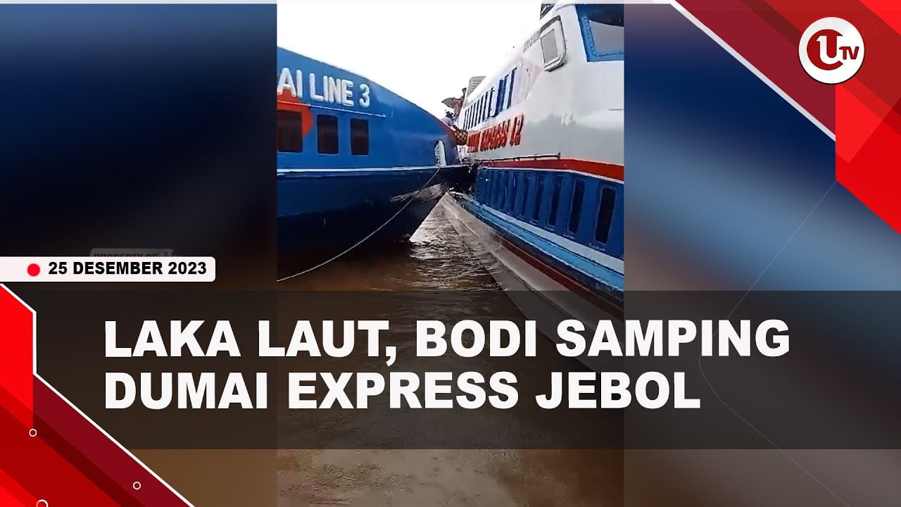 [Video] 2 Kapal Feri Terlibat Kecelakaan di Pelabuhan Selat Panjang