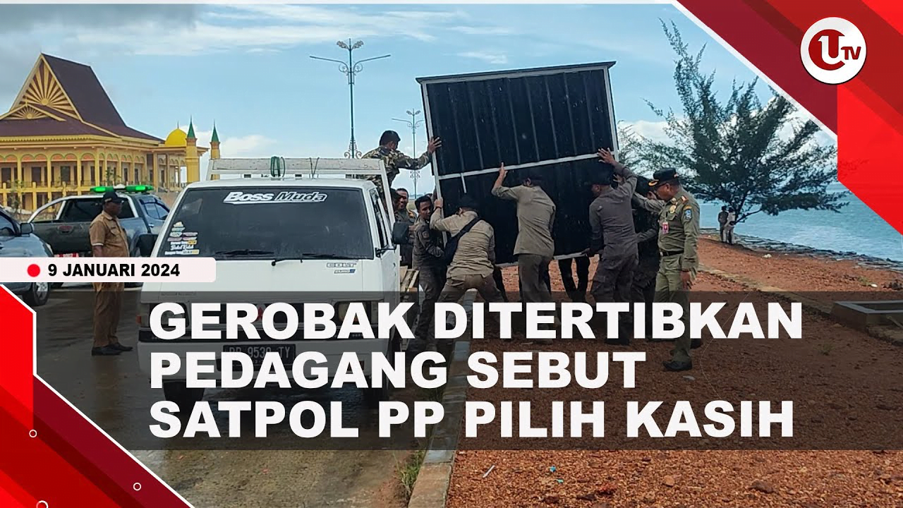 [Video] Satpol PP Tertibkan Gerobak Pedagang di Kawasan Taman Gurindam
