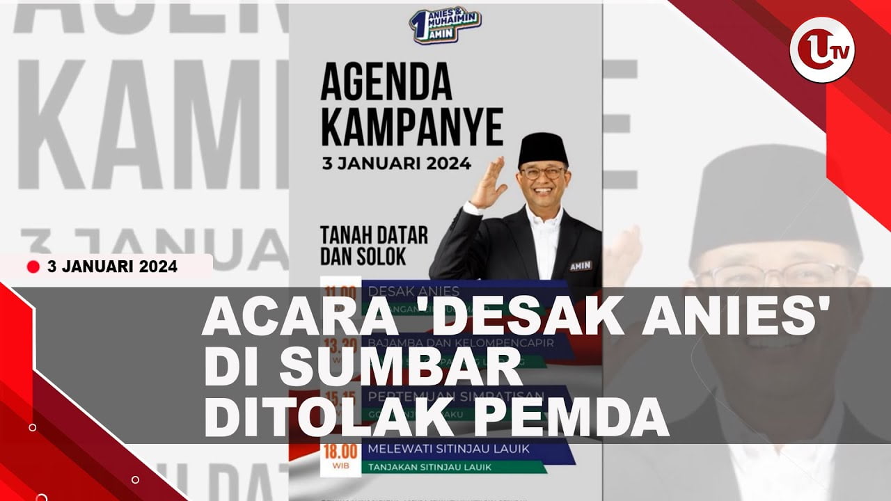 [Video] Acara 'Desak Anies' di Tanah Datar Dipindah Ketempat Lain