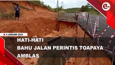 [Video] Bahu Jalan Perintis Toapaya Utara Amblas