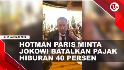 [Video] Hotman Paris Tolak Kenaikan Pajak Hiburan 40 Persen