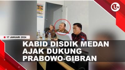 [Video] Ajak Dukung Prabowo, Kabid Disdik Medan Diperiksa Inspektorat