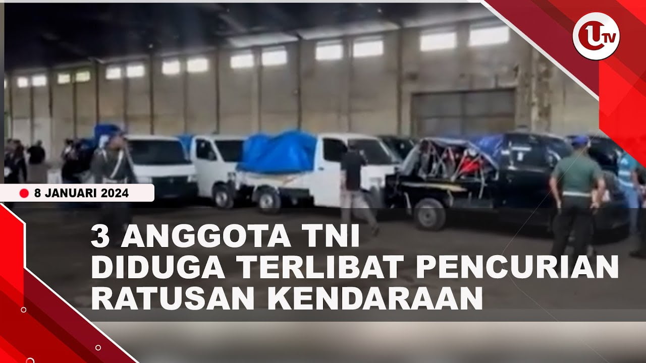 [Video] Ratusan Kendaraan Curian Disimpan di Gudang TNI AD